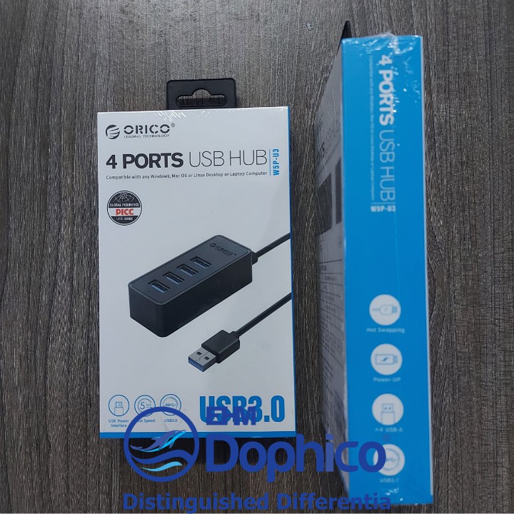 Bộ chia 4 cổng USB 3.0 – Hub Orico W5P-U3 – Chính Hãng – Bảo hành 12 tháng – USB3.0 Four – Port Hub