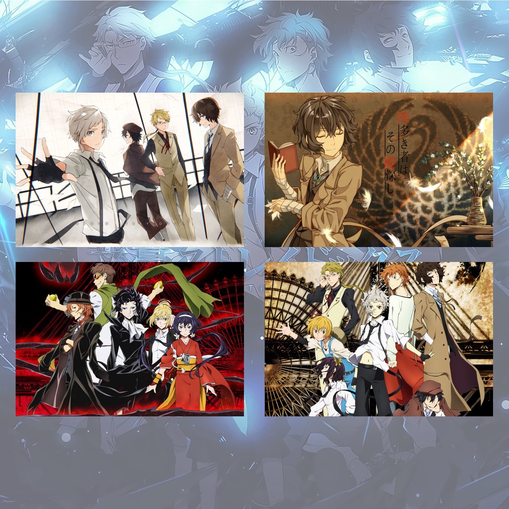 Poster ANIME Bungou stray dogs Decal Có Keo Dán Sẵn, Áp Phích Bungou stray dogs Kích Thước A3 42x30cm