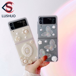 Ốp điện thoại trong suốt lấp lánh cho samsung galaxy z flip 3 5g z flip 4 z flip3 zflip3 zflip 3 z flip4 zflip 4