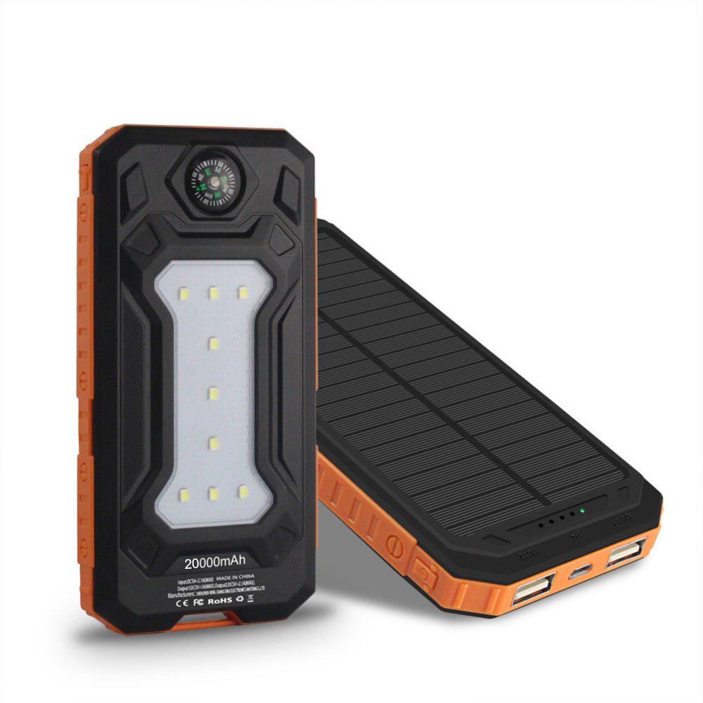 Sạc Dự Phòng Sử Dụng Năng Lượng Mặt Trời Chống Thấm Nước Asonx 200000mah（just a solar mobile power box kit）