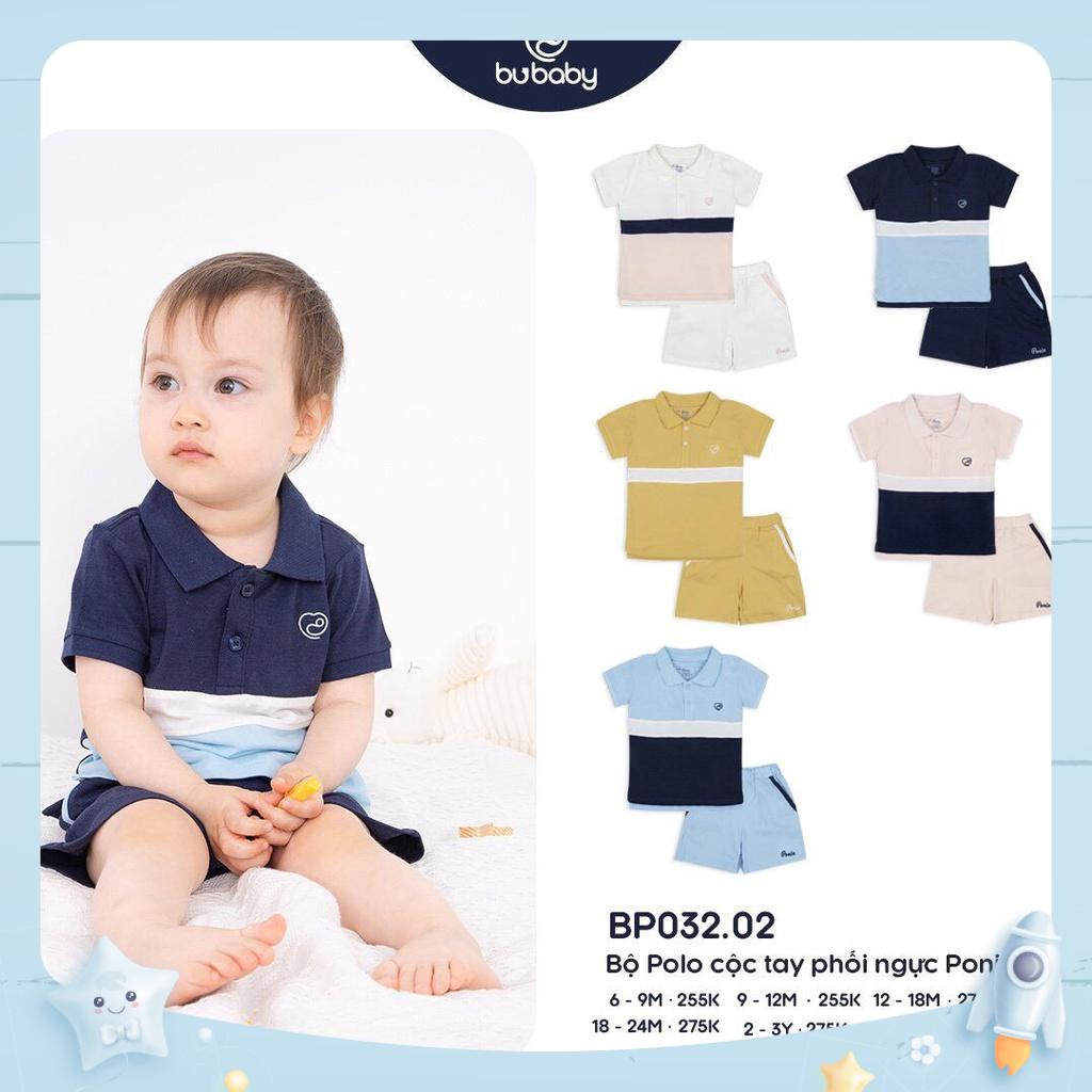 Bộ Quần Áo Polo Cộc Tay Phối Ngực Ponie Bu Baby Bình Dương