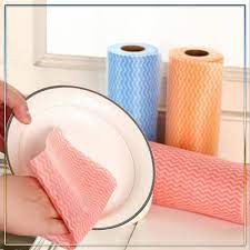 Cuộn giấy lau đa năng bằng khăn lau bếp vải không dệt (50 Tờ)