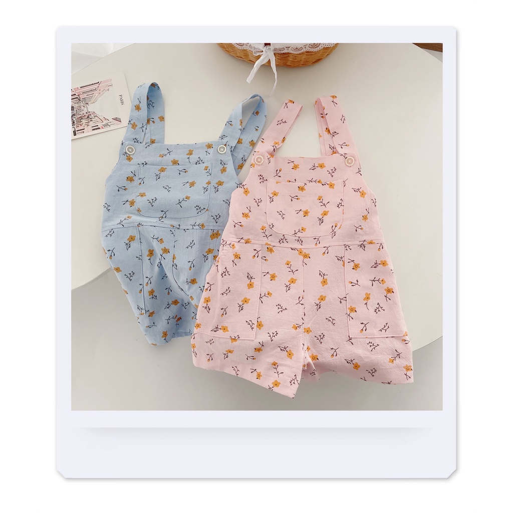 Sét áo+ quần yếm hoa nhí cho bé gái 8-20Kg