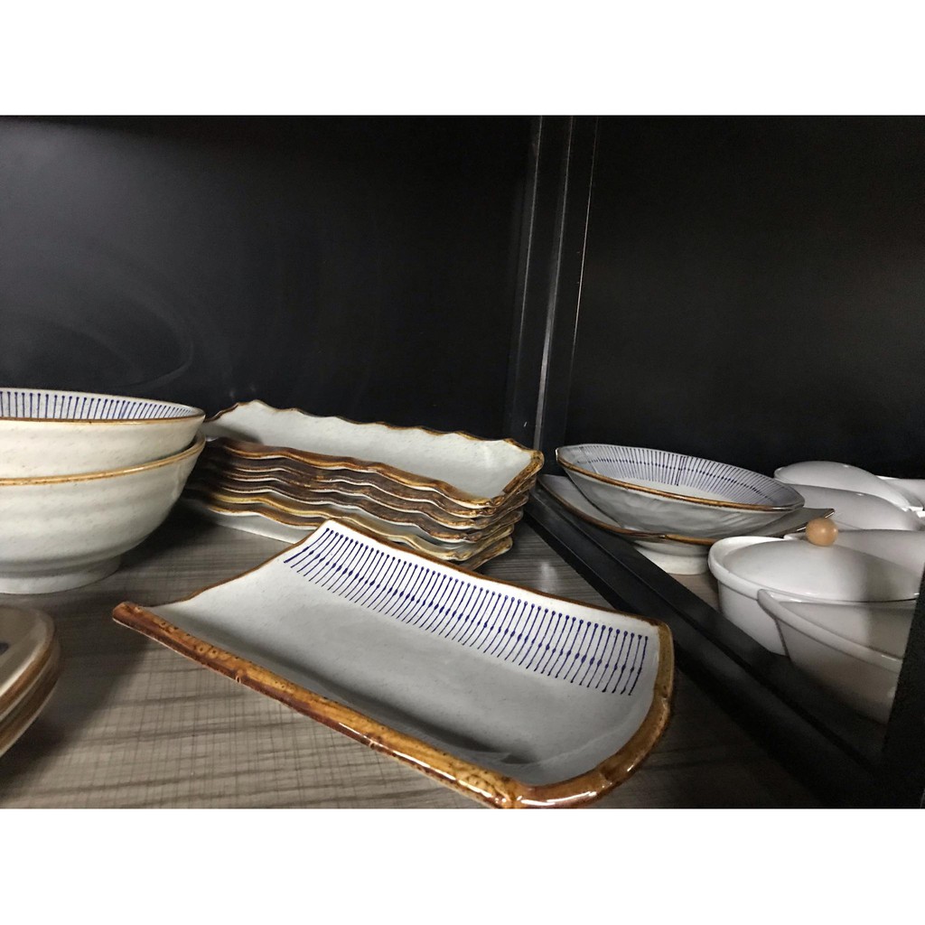Bộ bát đĩa gốm sứ cao cấp lẻ Gió phong cách nhật