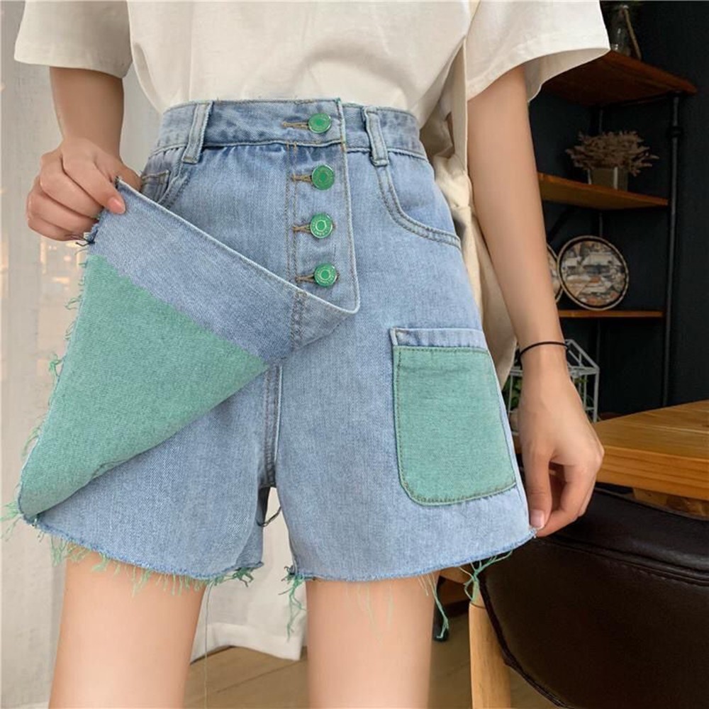 Chân Váy Denim Lưng Cao Dáng Chữ A Thiết Kế Lệch Tà Cá Tính | BigBuy360 - bigbuy360.vn