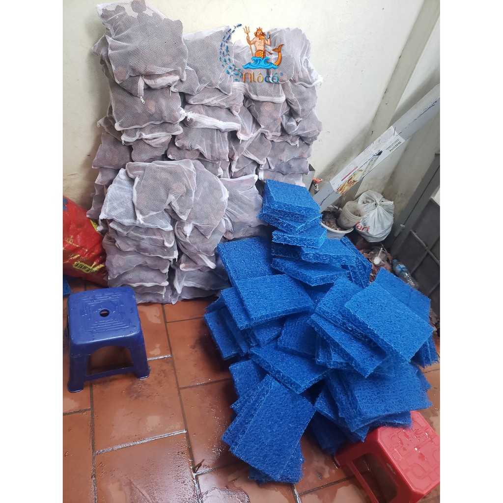 Túi đựng vật liệu lọc màu trắng cho bể cá cảnh kích cỡ 18 x 25cm, 28 x 32cm - Màu đen kích cỡ 30 x 40cm, 35x45cm