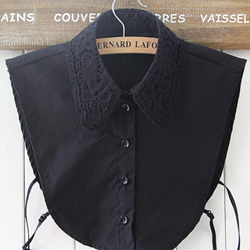 Cổ Áo Sơ Mi Giả Ren Có Thể Tháo Rời Với Choker Màu Sắc Tinh Khiết YOUYO Cho Nữ