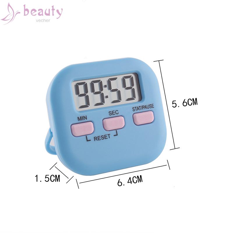 [Hàng mới về] Đồng hồ hẹn giờ thí nghiệm kỹ thuật số LCD 6.4*5.6*1.5cm bằng nhựa cao cấp