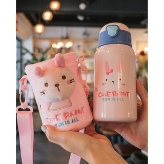 Bình Giữ Nhiệt Thú Kèm Túi Đeo