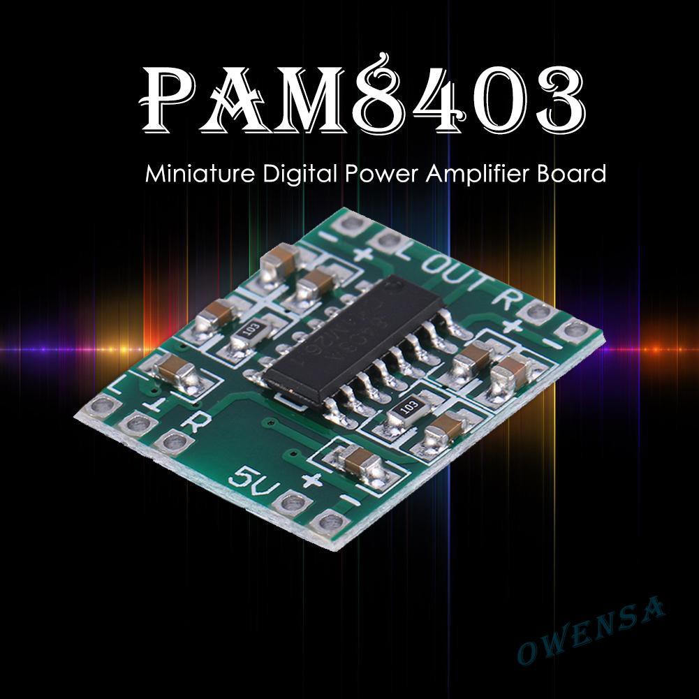 Ow  5/10pcs PAM8403 Mini Digital Amplifier Boards 2x3W Power Amplifier Modules♥