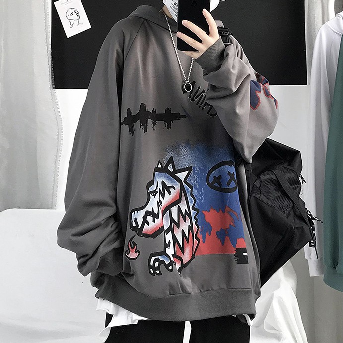 Áo Hoodie Dáng Rộng In Hình Thời Trang Cao Cấp Cho Nam | BigBuy360 - bigbuy360.vn