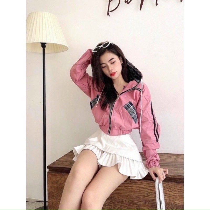 Chân váy ngắn 2 tầng xoè  công sở nữ