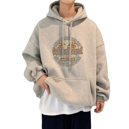 Áo hoodie Dáng Rộng In Chữ Phong Cách Hàn Quốc Thời Trang Cho Nam