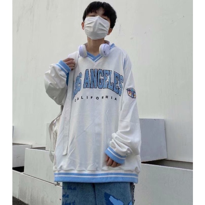 [Có Video Thật + Ảnh Thật] Áo Swearter Nam Nữ Cổ V In Los Angeles Chất Dày Dặn Form Rộng Mã 565 - Daisy Clothings | BigBuy360 - bigbuy360.vn