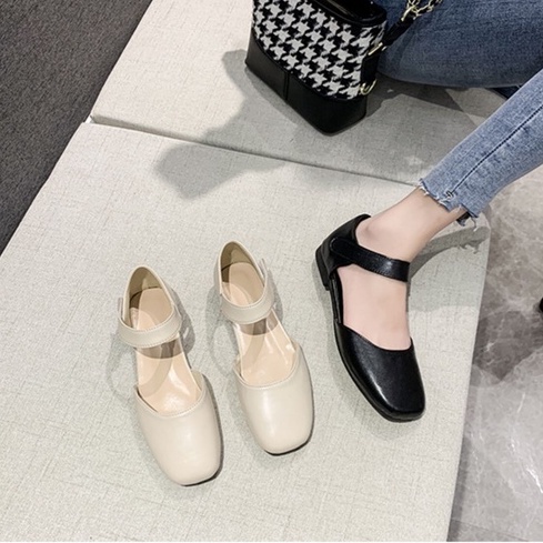 Giày Sandal Quai Bản Bít Mũi 2P Dáng Trơn E5