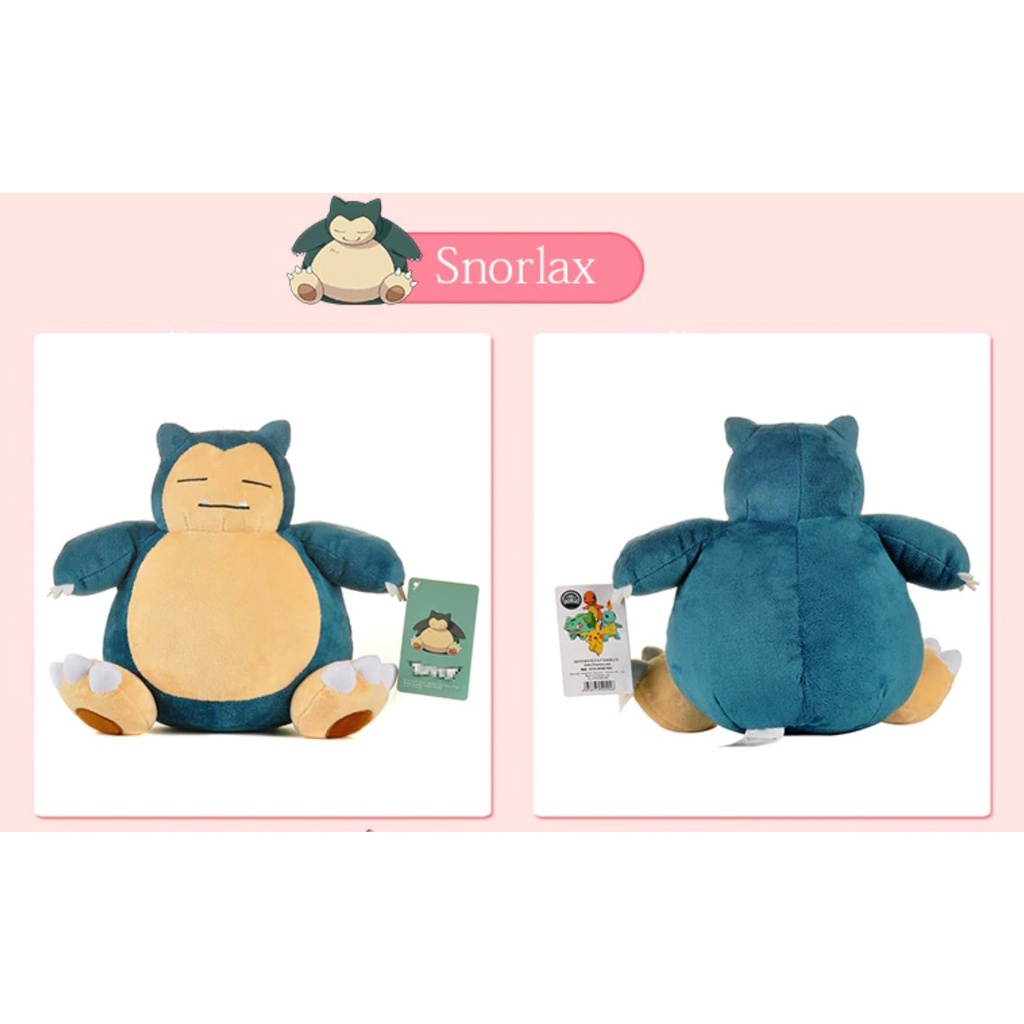 Gấu bông Pokémon Snorlax (Kabigon) ngủ say 25cm++ tặng 1 hình xăm dễ thương bất kỳ