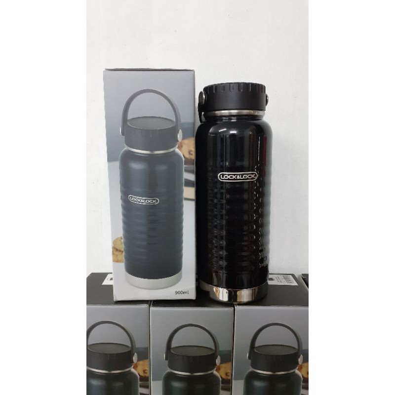 Bình Giữ Nhiệt Lock&Lock LHC4163BLK Wave Handle 900ml - Đen