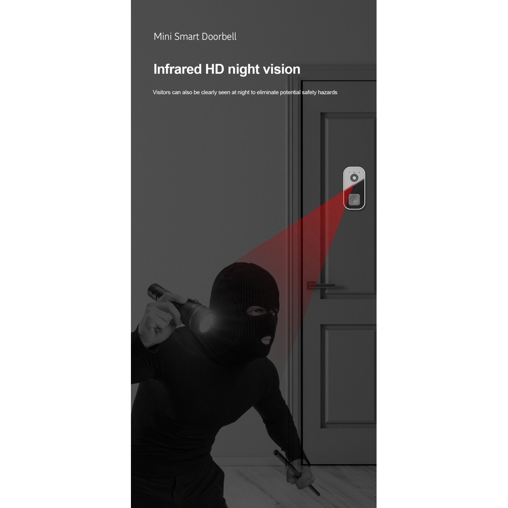 Chuông Cửa Mini Không Dây Thông Minh 03 Có Camera Theo Dõi Ban Đêm