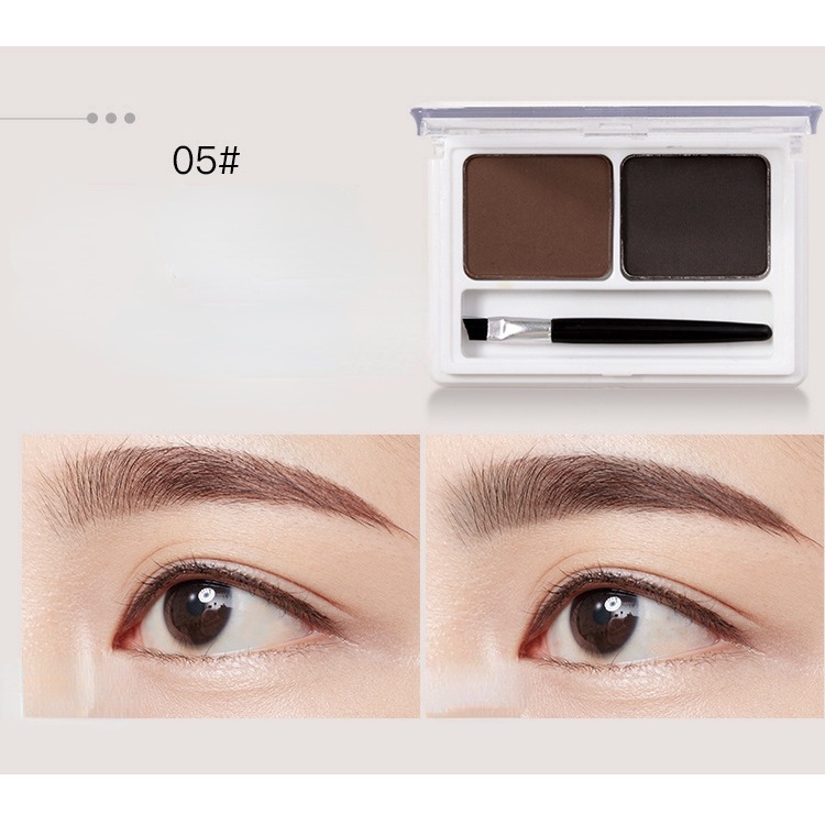 Bột tán mày 2 màu kèm cọ chuyên dụng