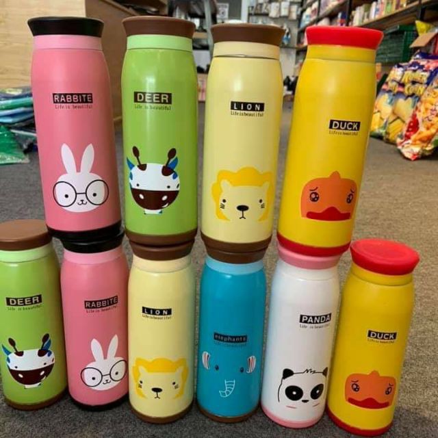 Bình đựng nước siêu cute Animal - 500ml - Giao họa tiết ngẫu nhiên