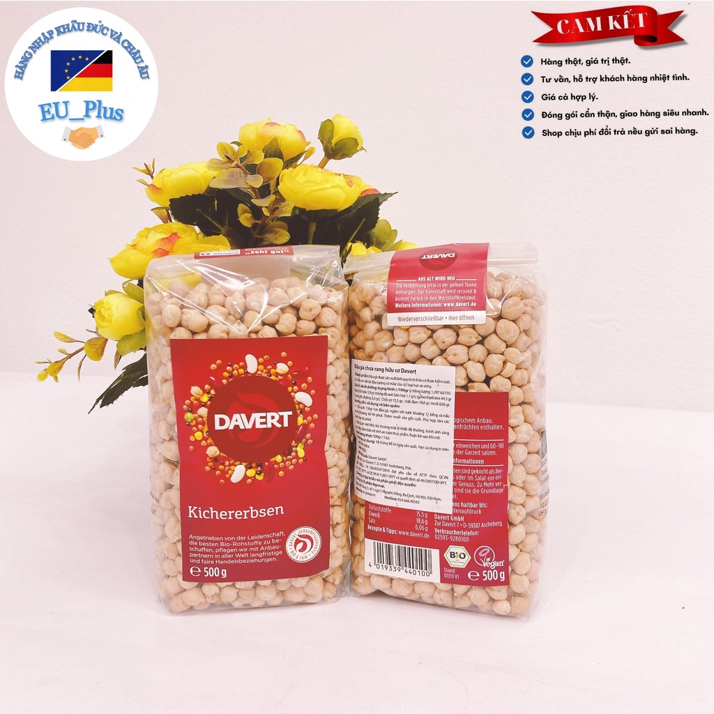 [ HÀNG ĐỨC] Hạt đậu gà hữu cơ Davert 500g