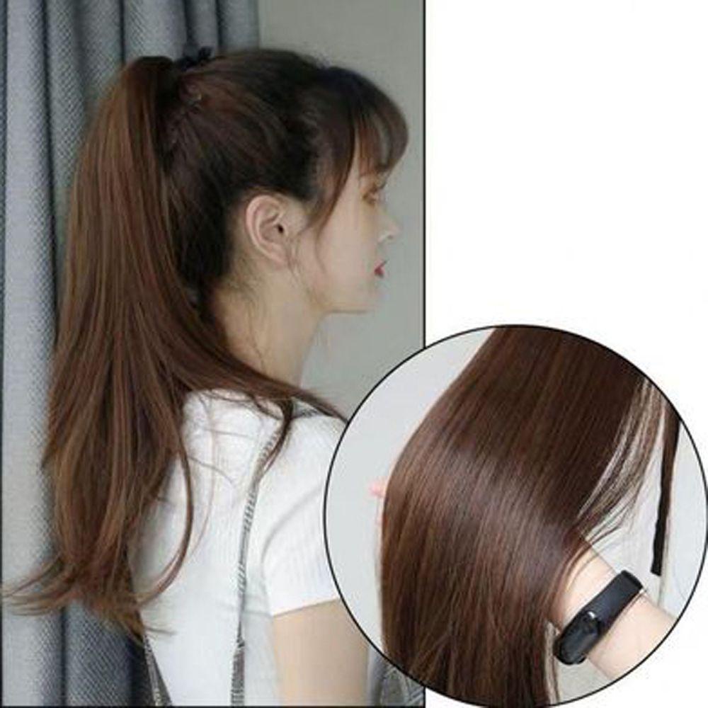 PRESTON Tóc Đuôi Ngựa Thẳng Bằng Sợi Tổng Hợp Chịu Nhiệt Tự Nhiên Dành Cho Nữ