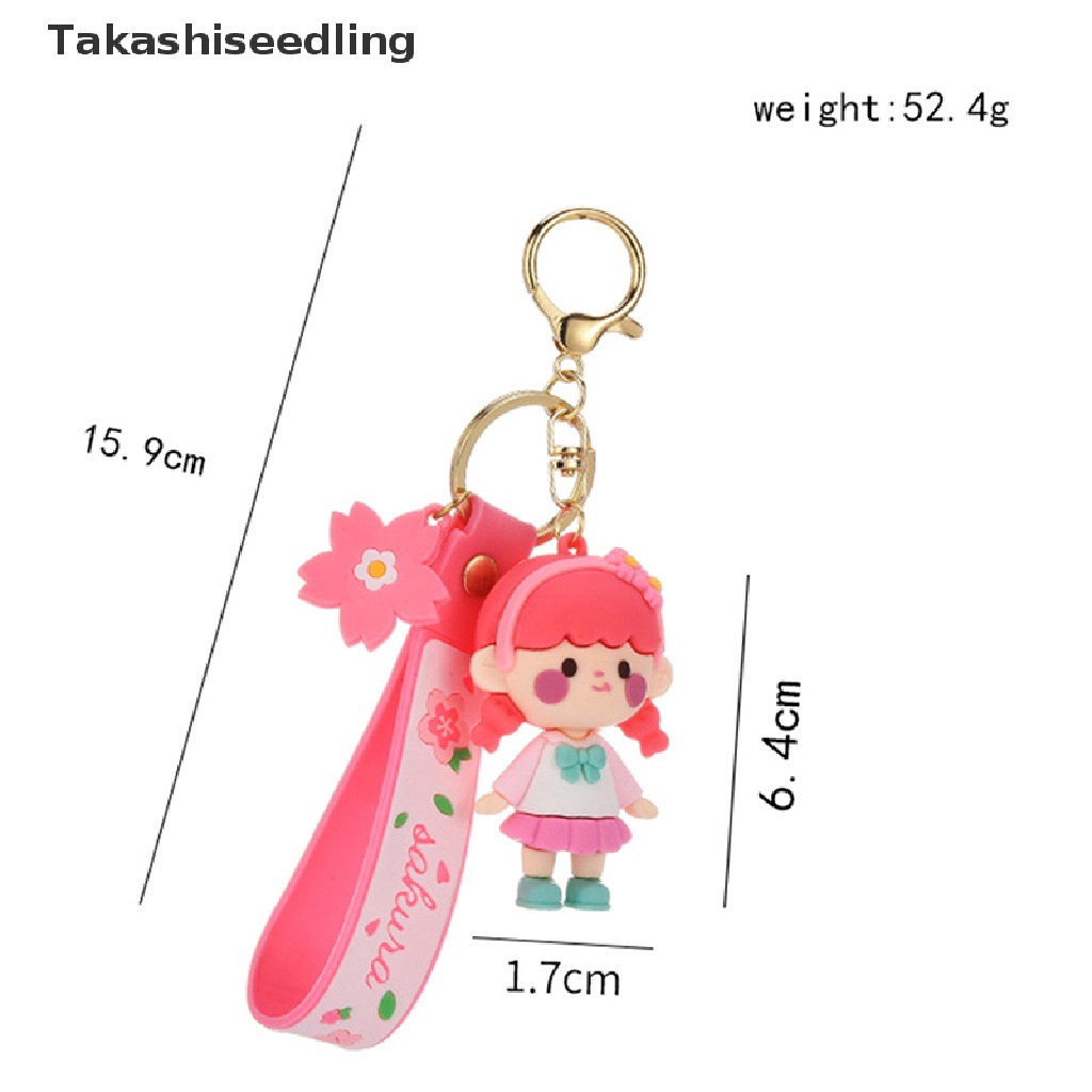 (Takashiseedling) Móc Khóa Ba Lô Hình Cô Gái Anime Sakura Màu Hồng Tinh Tế Dễ Thương