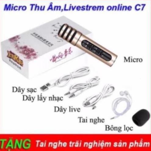 [𝘽𝙖̉𝙣 𝙉𝙖̂𝙣𝙜 𝘾𝙖̂́𝙥] Micro karaoke thu âm livestream C7 kèm clip test