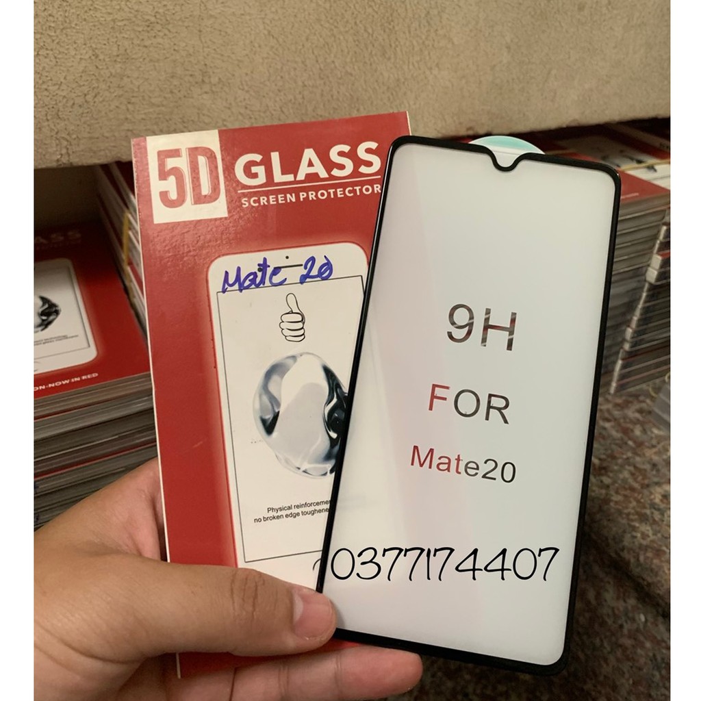 Kính cường lực 5D Xịn cho Huawei Mate 20 Full màn hình siêu cứng viền vát 2,5D