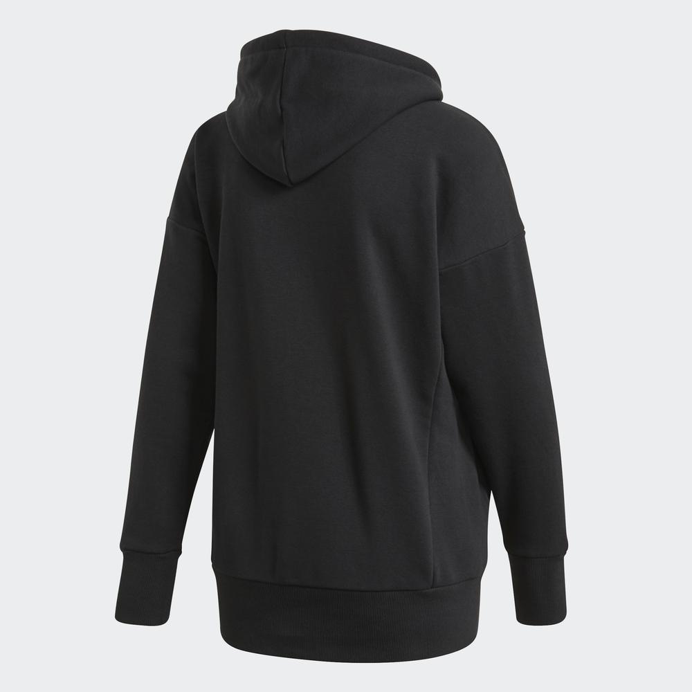 [Mã WABRD8 giảm 150K đơn 1 triệu] Áo hoodie huy hiệu thể thao dáng dài Nữ Màu đen FM1044 | BigBuy360 - bigbuy360.vn