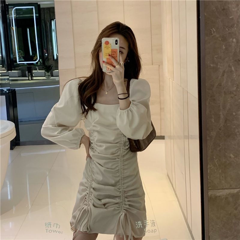 Đầm ôm Dáng Chữ A Tay Phồng Dài Thời Trang Quyến Rũ Dành Cho Nữ | BigBuy360 - bigbuy360.vn
