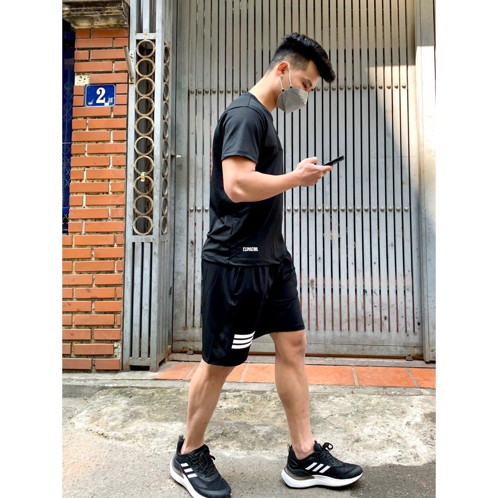 Bộ thể thao nam cổ tròn cộc đùi , bộ nam mặc nhà đẹp năng động