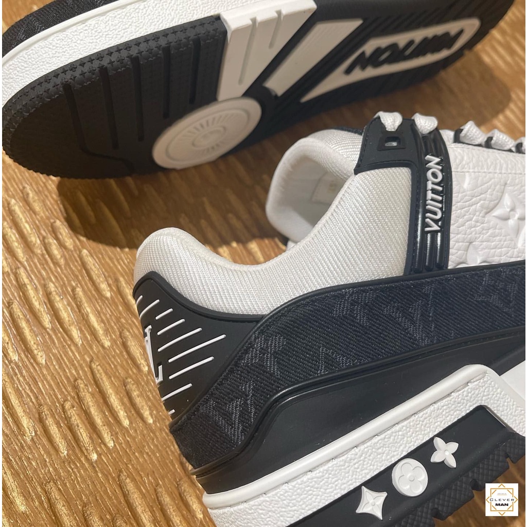 Giày Thể Thao LV Trainer White Black White Đen Trắng Cực Phong Cách Cho Cả Nam Và Nữ Clever Man Store