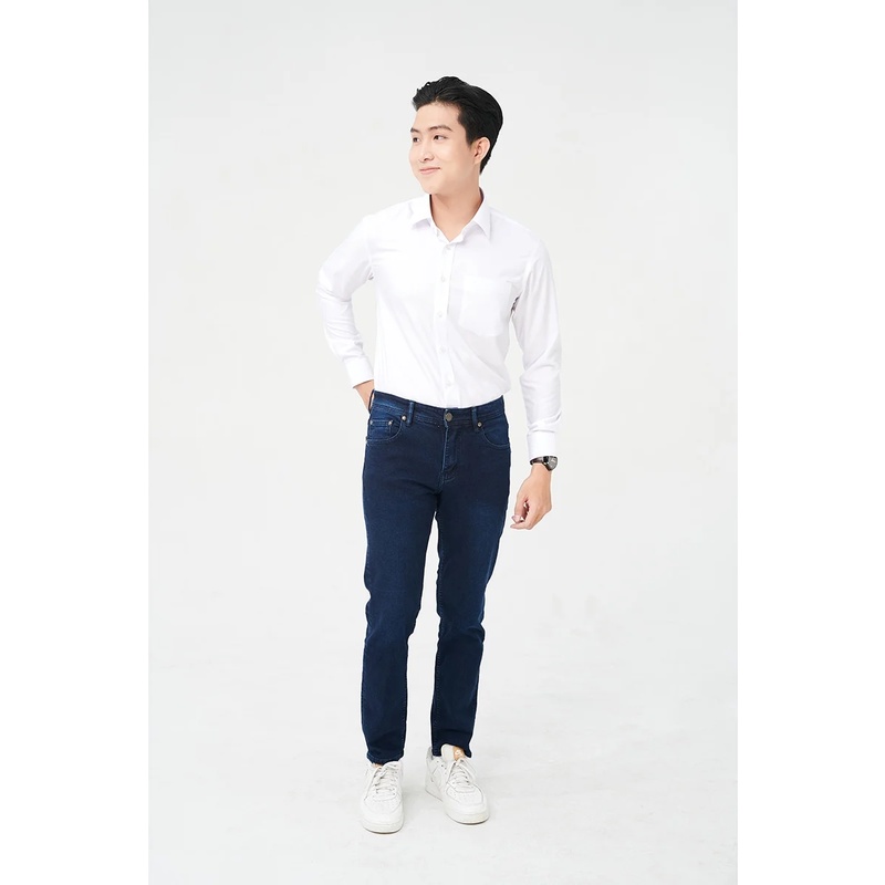 Quần jeans, quần jean nam xanh Navy cao cấp Merriman mã THMJ003