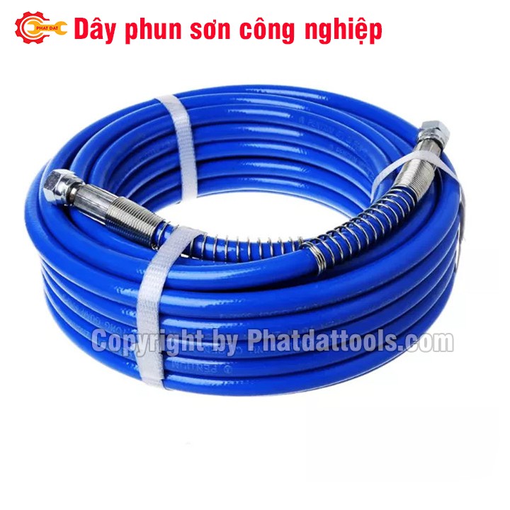 Cuộn dây phun sơn công nghiệp áp lực cao 20m-Tặng kèm khớp nối dài dây rửa xe