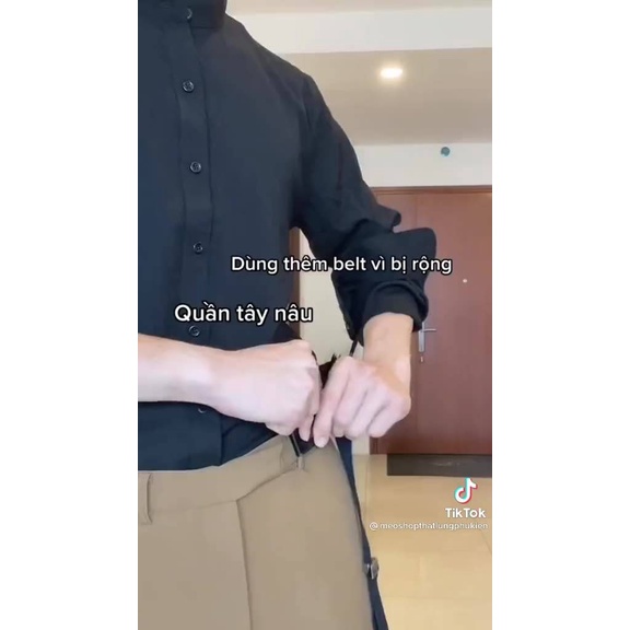 Thắt Lưng Chun Co Giãn Nam Nữ Cúc Bấm 2 Bên Vải Thun Phối Da Dây Nịt Chun Thun 2 Bên Cài Tiện Lợi Eo Nhỏ Camcamvintage