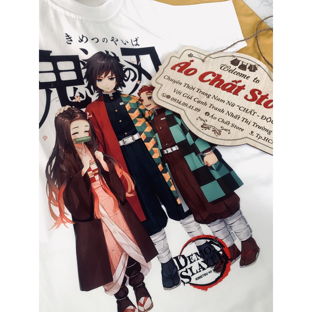 Áo thun Kimetsu no Yaiba Siêu Đẹp | Áo Kimetsu Tanjirou Giyuu Nezuko Zenitsu Shinobu đẹp KY10