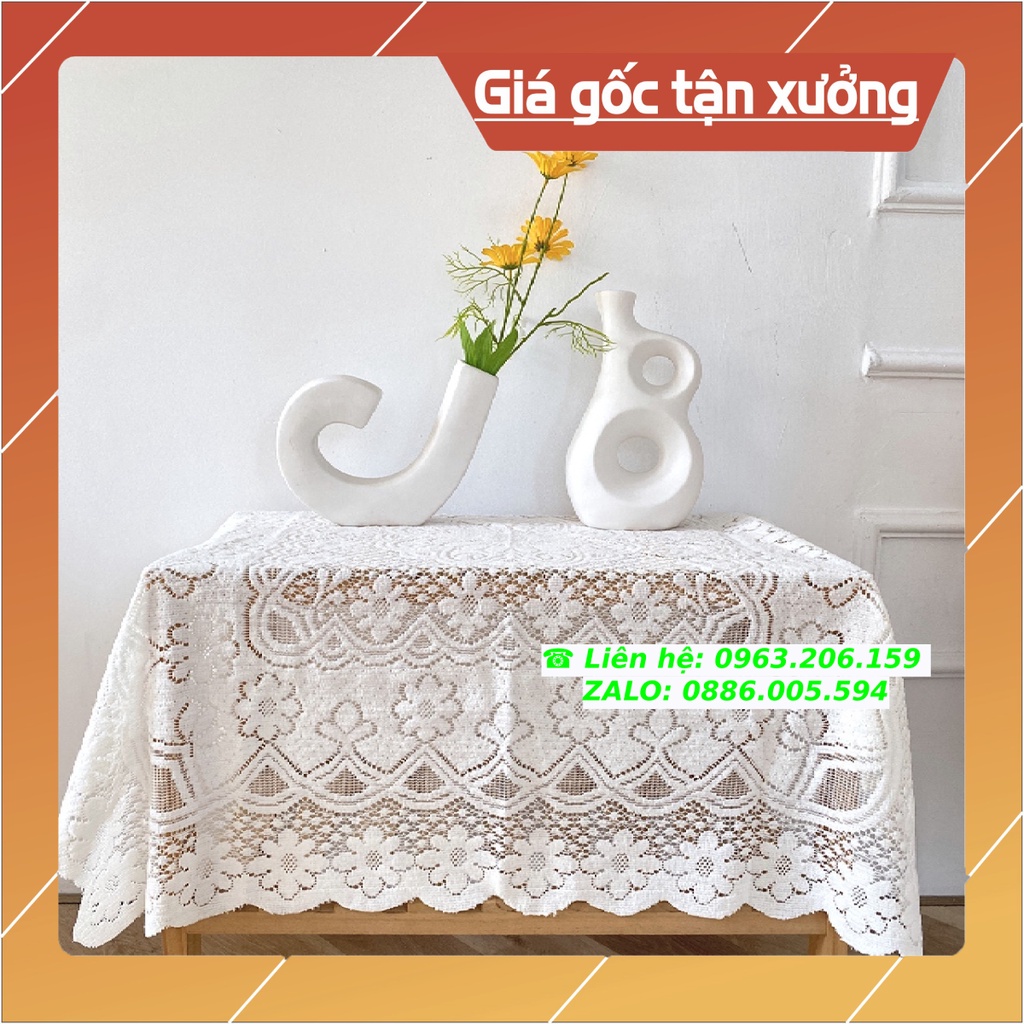 [HOT] Khăn Trải Bàn Trắng Vuông, Chữ Nhật, Tròn Ren Hoa Trang Trí Chụp Ảnh Siêu Đẹp