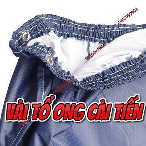 Áo vệ sinh bạt trùm xịt rửa máy lạnh điều hoà vải bạt TỔ ONG cao cấp miệng rộng 1m7 đuôi 2m5 Màu Đen