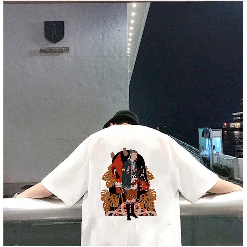 Áo thun unisex độc lạ phong cách Nhật Bản form rộng vải dày mịn 2019T1879