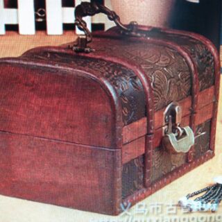 Hộp gỗ cổ trang có khoá