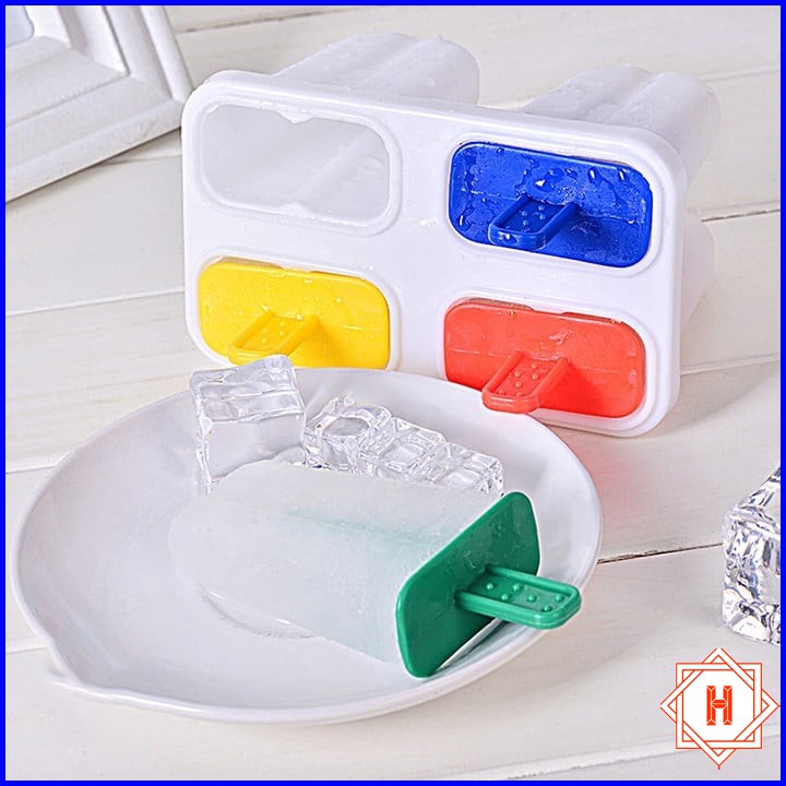 Song Long Plastic 2867 Khuôn kem 4 que làm tại nhà tái sử dụng nhiều lần { H }
