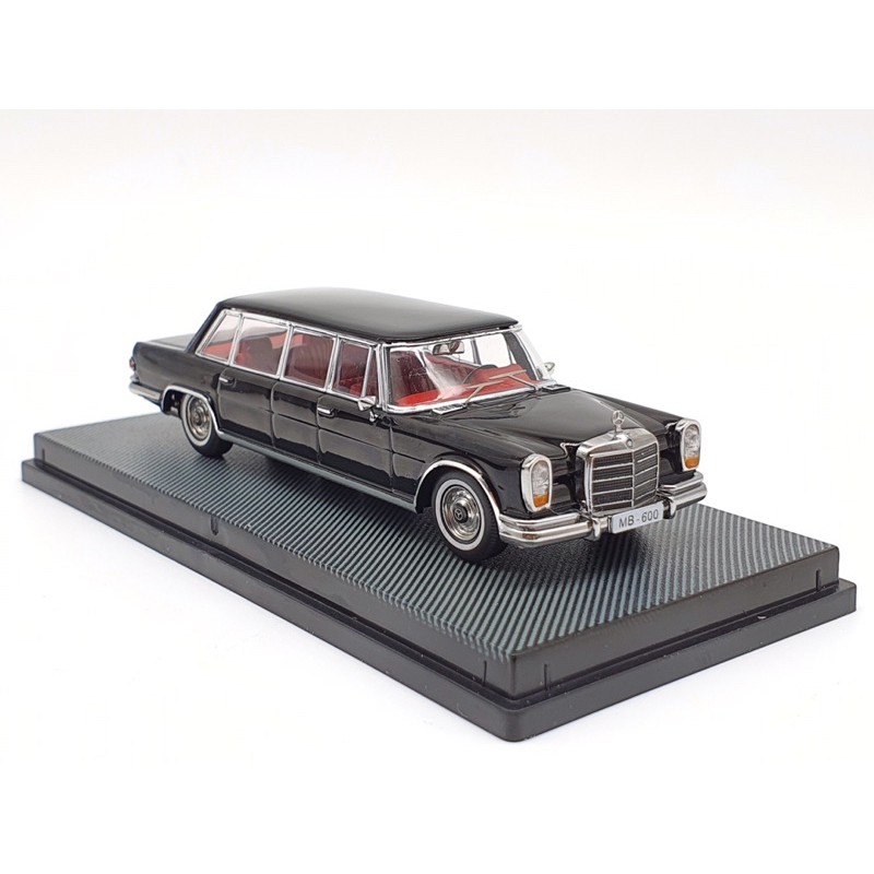 Xe Mô Hình Mercedes-Benz Pullman W100 1:64 YuanLi ( Đen Nội Thất Đỏ )