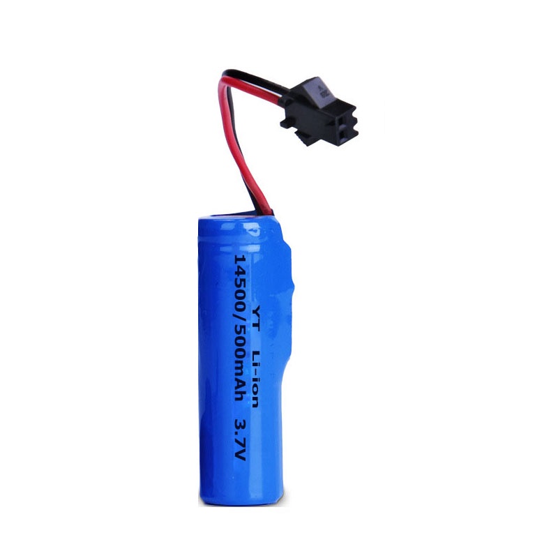 Pin Li-ion 14500 3.7V 500mAh sẵn cáp SM - Pin chuyên dành cho đồ chơi xe điều khiển, bàn chải điện