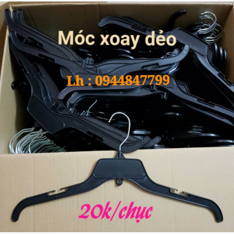 Siêu  sale 50cái  móc  Áo  xoay,dẻo 99k size 43cm chuẩn  nam nữ (2.000đồng /1cái)