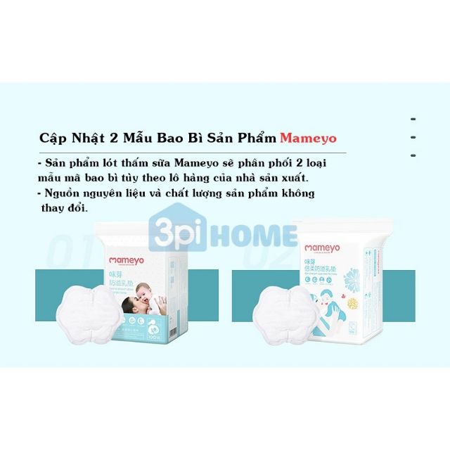 Bịch 100 Miếng Lót Thấm Sữa Dùng 1 lần MAMEYO Siêu Thấm