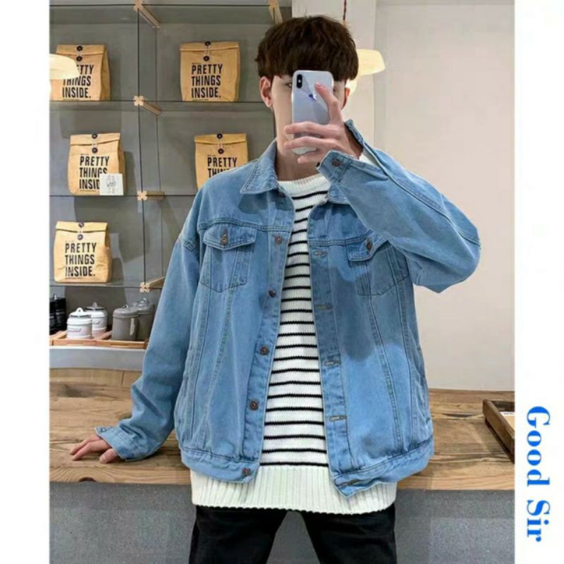 (sỉ) Áo khoác jean nam - áo khoác nữ chất jean form rộng mới ra cực đẹp hình thật