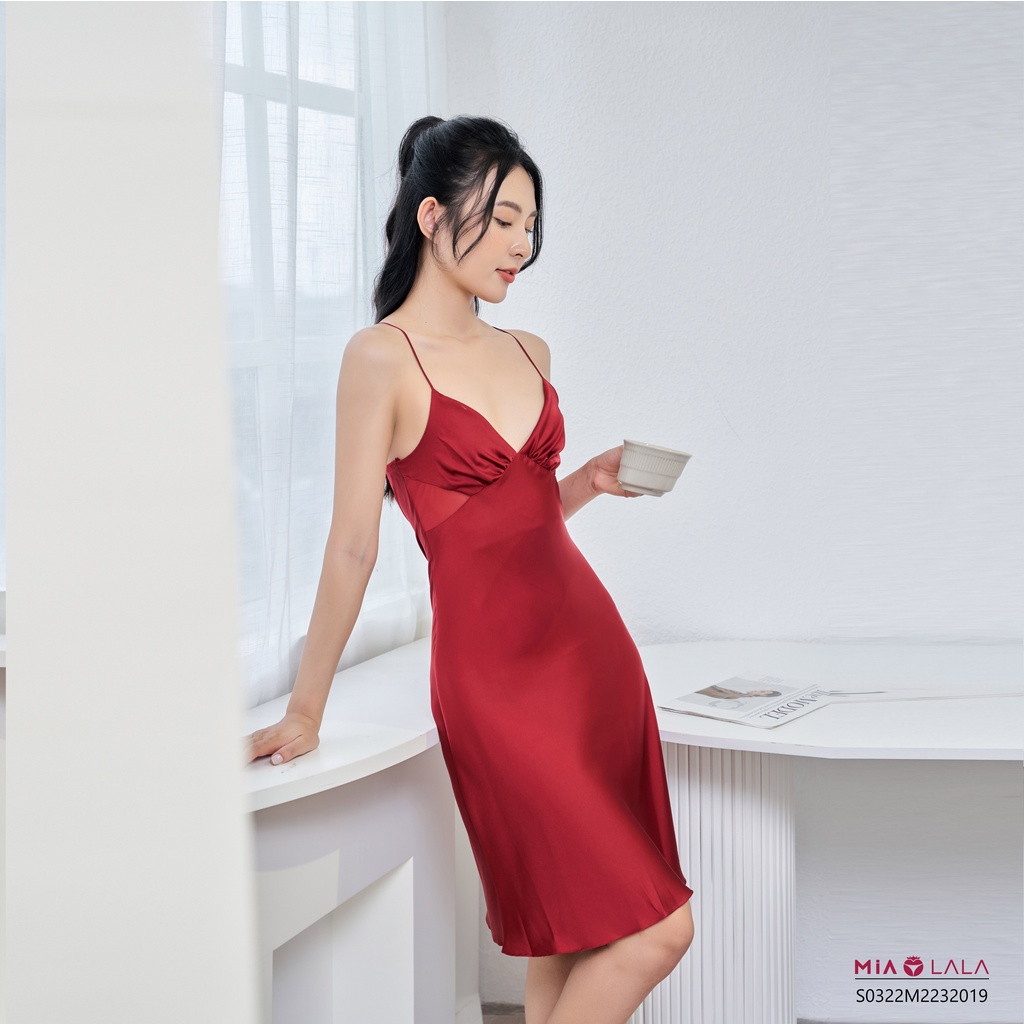 Váy ngủ 2 dây lụa satin cao cấp MIALALA S0322M2232019