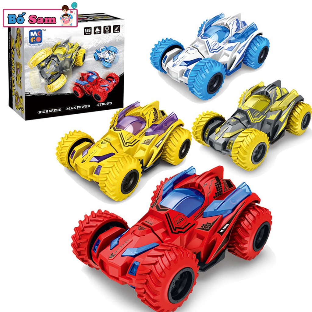 Ô tô đồ chơi xe địa hình đầu xoay 360 độ, xe ô tô bánh đà cao cấp cho bé Shop Bố Sam