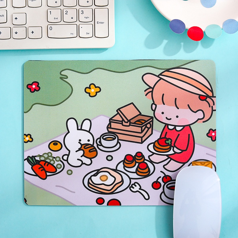 Miếng Lót Chuột Hoạt Hình Dễ Thương Dày Dặn, Chống Trượt - BooMart